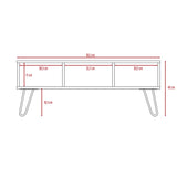Mesa de Centro Vassel Duna 101x40cm Rectangular con Compartimiento y con Patas - MESAS DE CENTRO | Bylmo