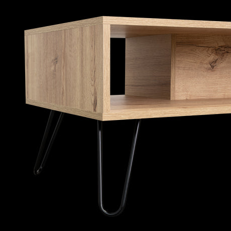 Mesa de Centro Vassel Duna 101x40cm Rectangular con Compartimiento y con Patas - MESAS DE CENTRO | Bylmo