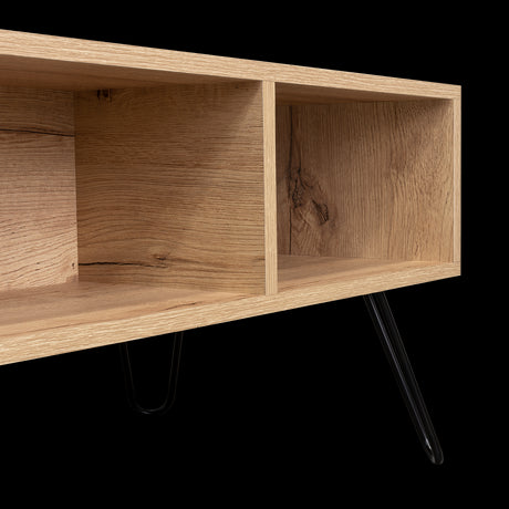 Mesa de Centro Vassel Duna 101x40cm Rectangular con Compartimiento y con Patas - MESAS DE CENTRO | Bylmo
