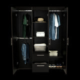 Closet Baru Wengue 135x180cm con Cuatro Puertas y con Dos Cajones - CLOSETS | Bylmo