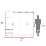 Closet Dassel Blanco y Fresno Europeo 230x200cm con Cuatro Puertas y con Dos Cajones - CLOSETS | Bylmo
