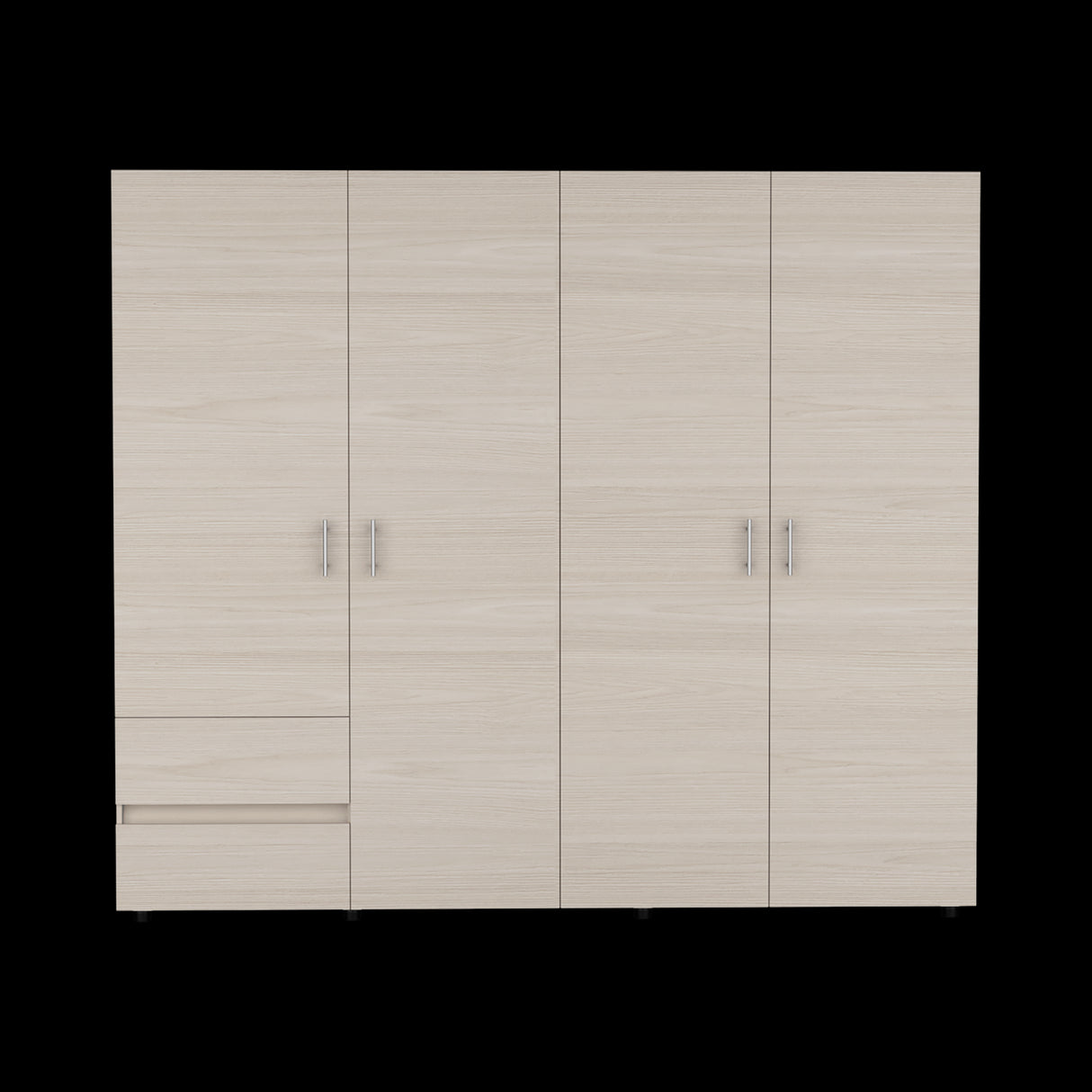 Closet Dassel Niebla y Blanco 230x200cm con Cuatro Puertas y con Dos Cajones - CLOSETS | Bylmo