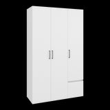Closet Kenvil Blanco 120x200cm con Tres Puertas y con Un Cajón - CLOSETS | Bylmo