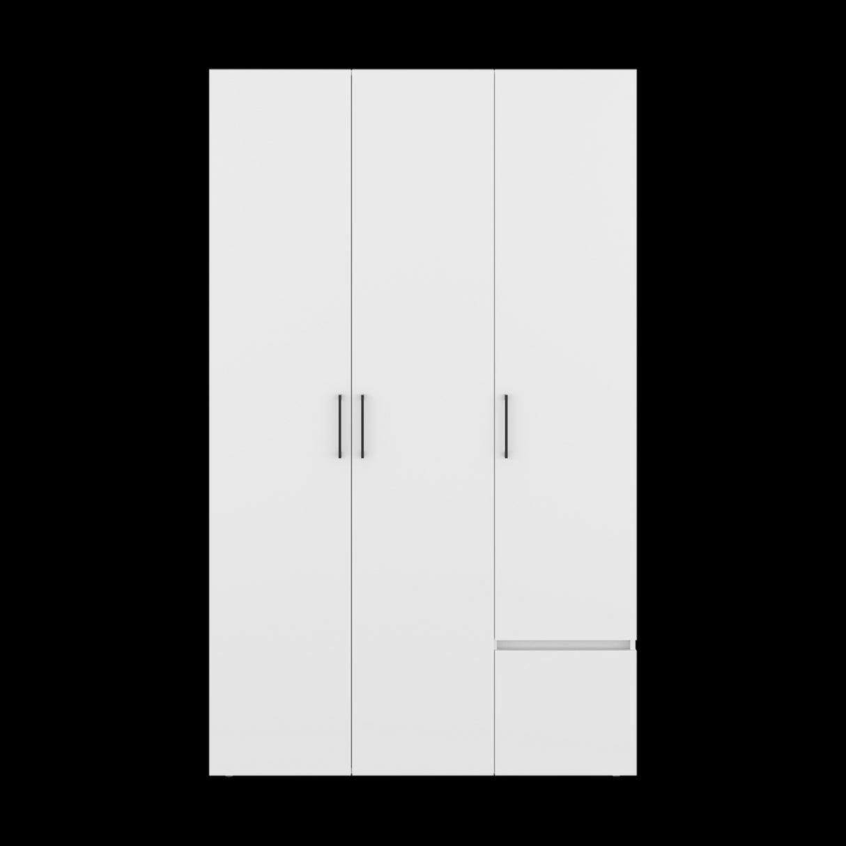 Closet Kenvil Blanco 120x200cm con Tres Puertas y con Un Cajón - CLOSETS | Bylmo