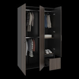 Closet Kenvil Milan y Wengue 120x200cm con Tres Puertas y con Un Cajón - CLOSETS | Bylmo