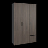 Closet Kenvil Milan y Wengue 120x200cm con Tres Puertas y con Un Cajón - CLOSETS | Bylmo