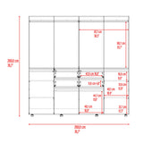 Closet Siruela Milan y Wengue 200x200cm con Ocho Puertas y con Cuatro Cajones - CLOSETS | Bylmo