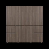 Closet Siruela Milan y Wengue 200x200cm con Ocho Puertas y con Cuatro Cajones - CLOSETS | Bylmo