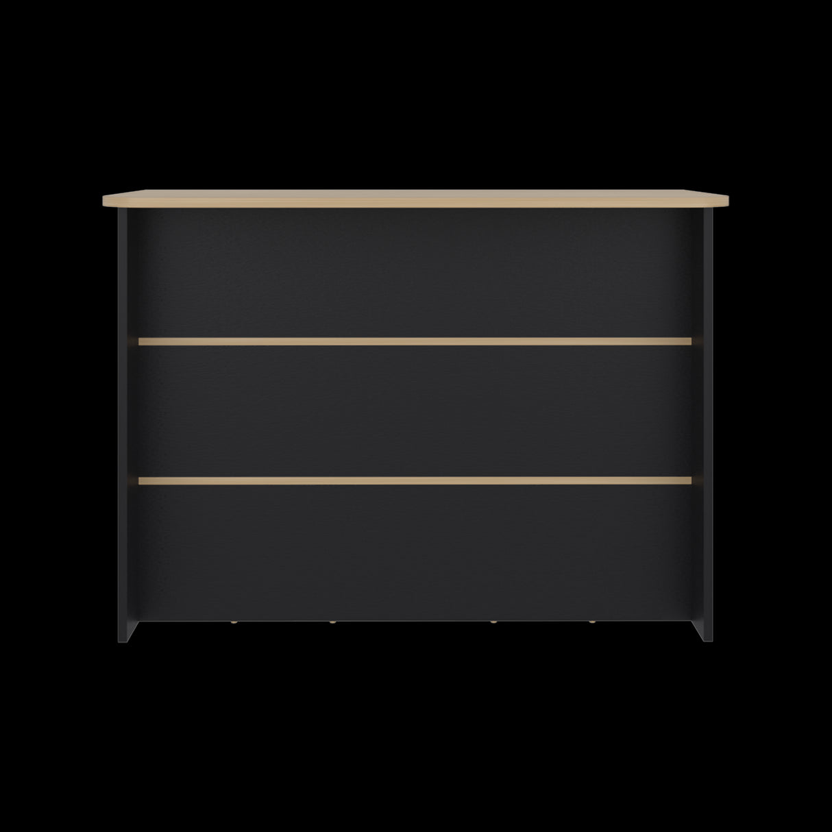 Barra de Cocina Fendi Wengue y Fresno Europeo 120x90cm con Dos Compartimientos - BARRAS Y MUEBLES AUXILIARES | Bylmo