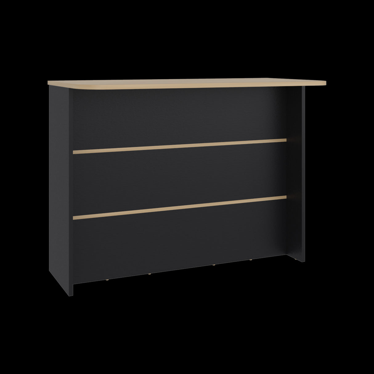 Barra de Cocina Fendi Wengue y Fresno Europeo 120x90cm con Dos Compartimientos - BARRAS Y MUEBLES AUXILIARES | Bylmo