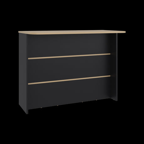 Barra de Cocina Fendi Wengue y Fresno Europeo 120x90cm con Dos Compartimientos - BARRAS Y MUEBLES AUXILIARES | Bylmo