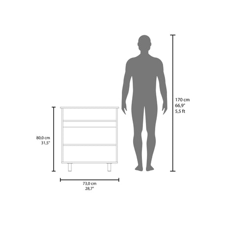 Mueble Auxiliar de Cocina Lona Blanco y Fresno Europeo 73x80.1cm con Tres Compartimientos - BARRAS Y MUEBLES AUXILIARES | Bylmo