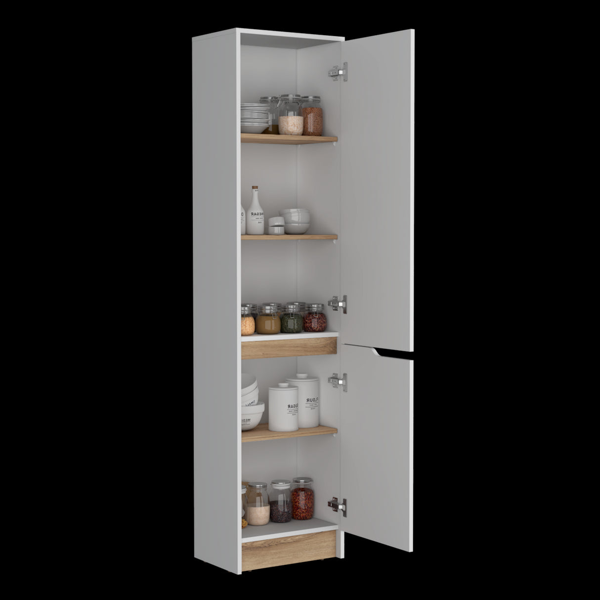 Alacena Soler Blanco 43x180cm con Dos Puertas - ALACENAS Y MUEBLES MICROONDAS | Bylmo
