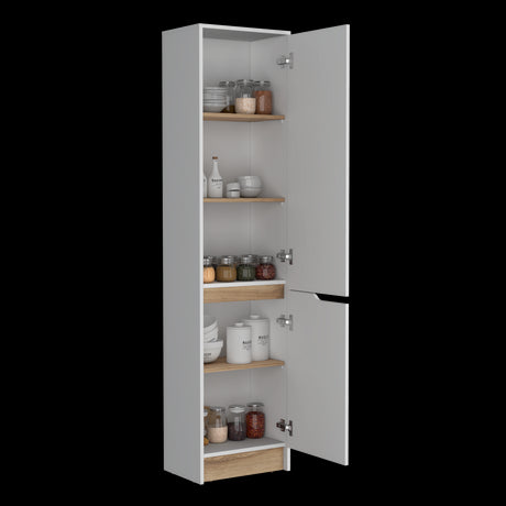 Alacena Soler Blanco 43x180cm con Dos Puertas - ALACENAS Y MUEBLES MICROONDAS | Bylmo