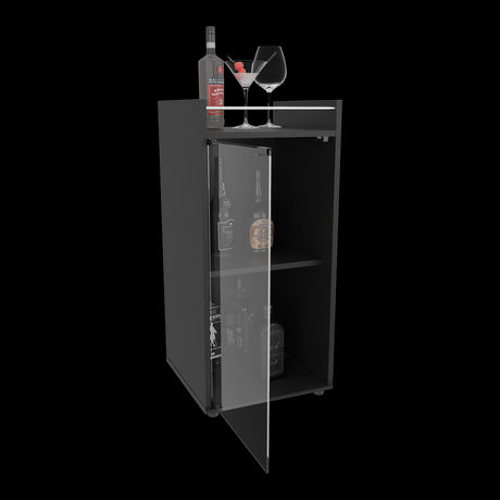 Mini Bar Theba Wengue 38.1x81.3cm con Dos Compartimientos y con Patas - BARES | Bylmo