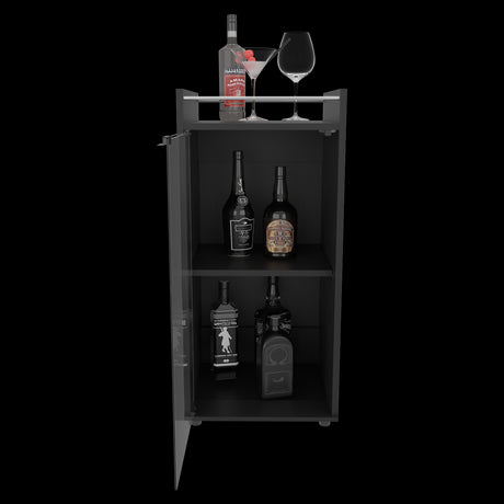 Mini Bar Theba Wengue 38.1x81.3cm con Dos Compartimientos y con Patas - BARES | Bylmo