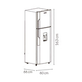 Nevera Challenger Lumina Gris Oscuro 60x163cm No Frost De 266 Litros con Dispensador de Agua