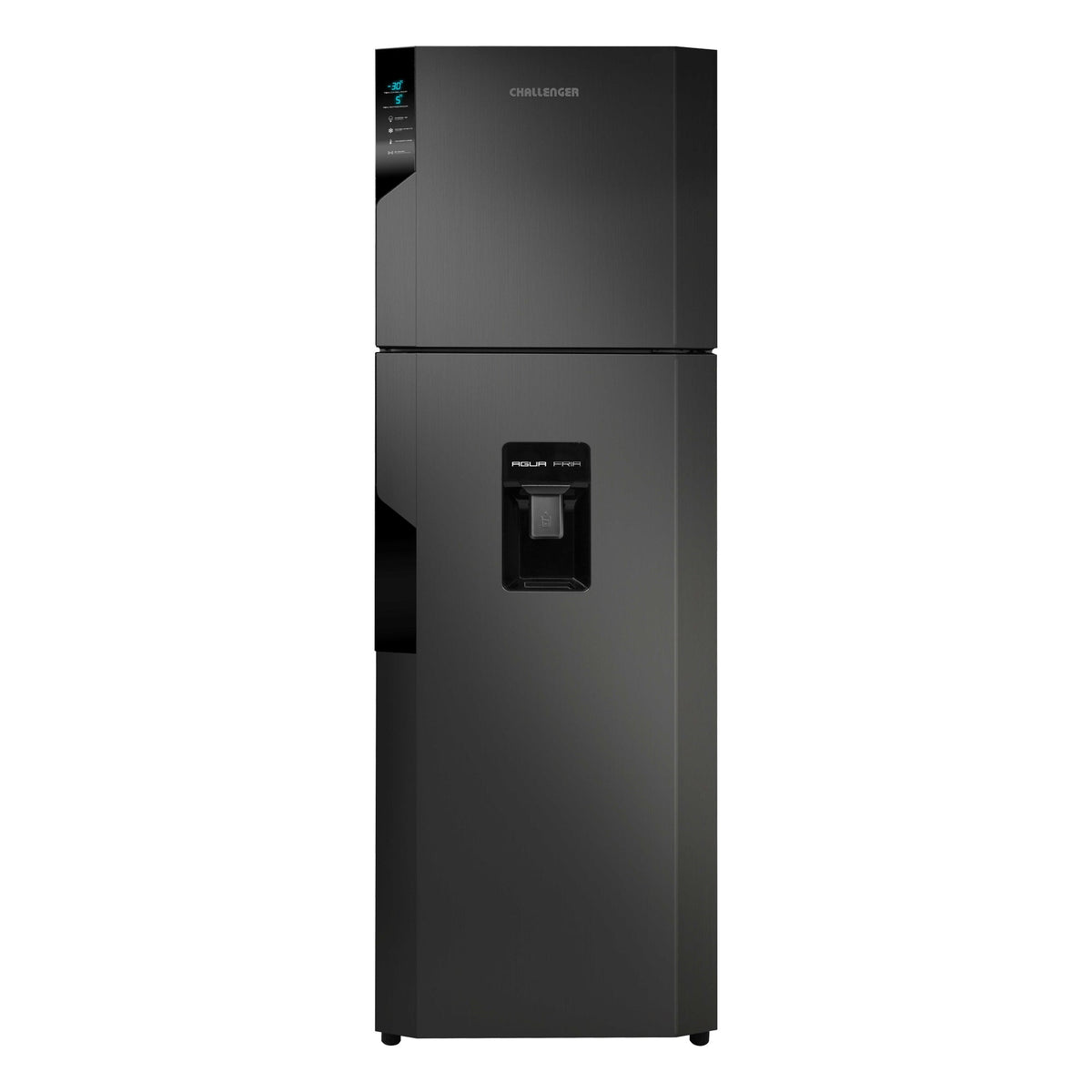 Nevera Challenger Lumina Gris Oscuro 60x179cm No Frost De 317 Litros con Dispensador de Agua