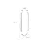 Espejo de Baño Gate Beige Claro 50x3cm Ovalado con Marco En Pvc - ESPEJOS DE BANHO | Bylmo