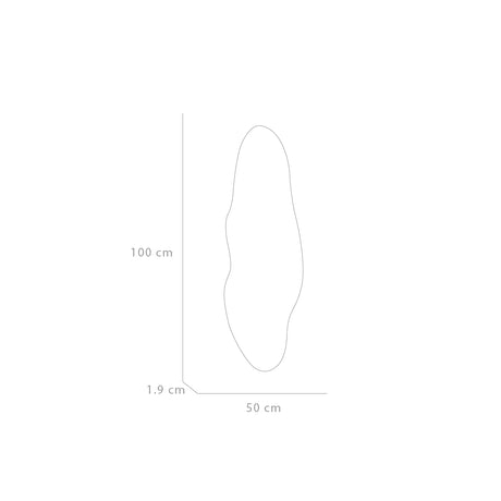 Espejo de Pared Praga Gris 50x1.9cm Asimetrico - ESPEJOS DE BANHO | Bylmo
