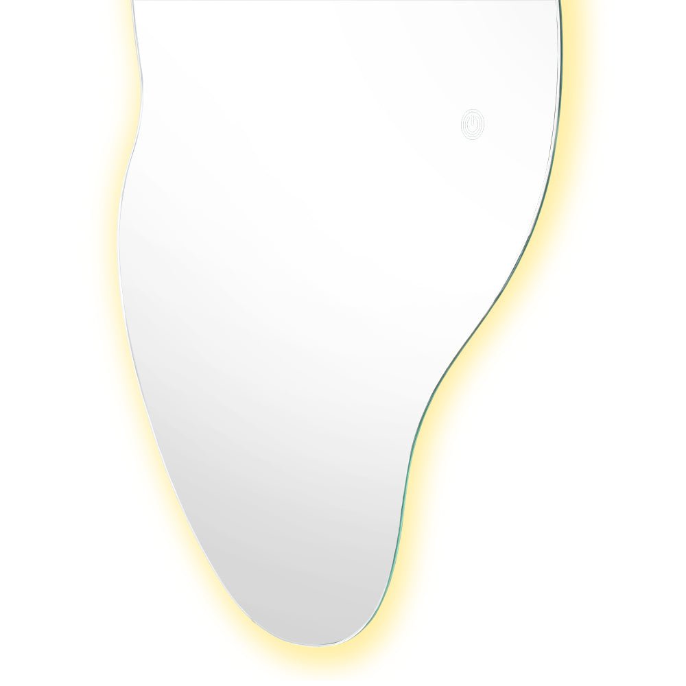 Espejo Led Praga Gris 50x1.9cm Asimetrico - ESPEJOS DE BANHO | Bylmo