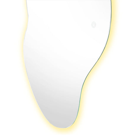 Espejo Led Praga Gris 50x1.9cm Asimetrico - ESPEJOS DE BANHO | Bylmo