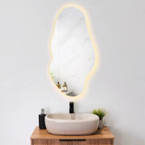 Espejo Led Praga Gris 50x1.9cm Asimetrico - ESPEJOS DE BANHO | Bylmo