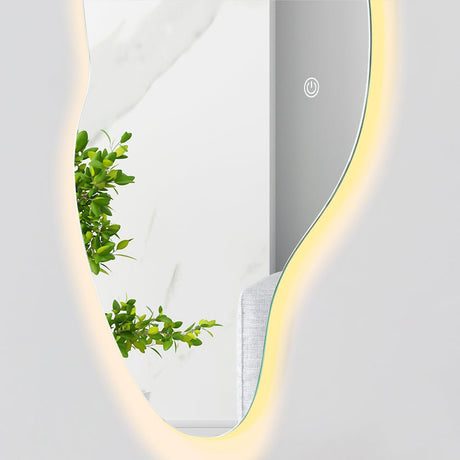 Espejo Led Praga Gris 50x1.9cm Asimetrico - ESPEJOS DE BANHO | Bylmo