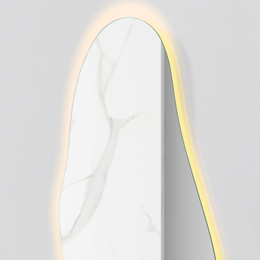 Espejo Led Praga Gris 50x1.9cm Asimetrico - ESPEJOS DE BANHO | Bylmo
