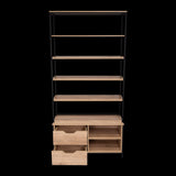Estantería Wolfe Macadamia 100x205.2cm Rectangular con Nueve Compartimientos - BIBLIOTECAS Y ESTANTERIAS | Bylmo