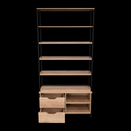 Estantería Wolfe Macadamia 100x205.2cm Rectangular con Nueve Compartimientos - BIBLIOTECAS Y ESTANTERIAS | Bylmo