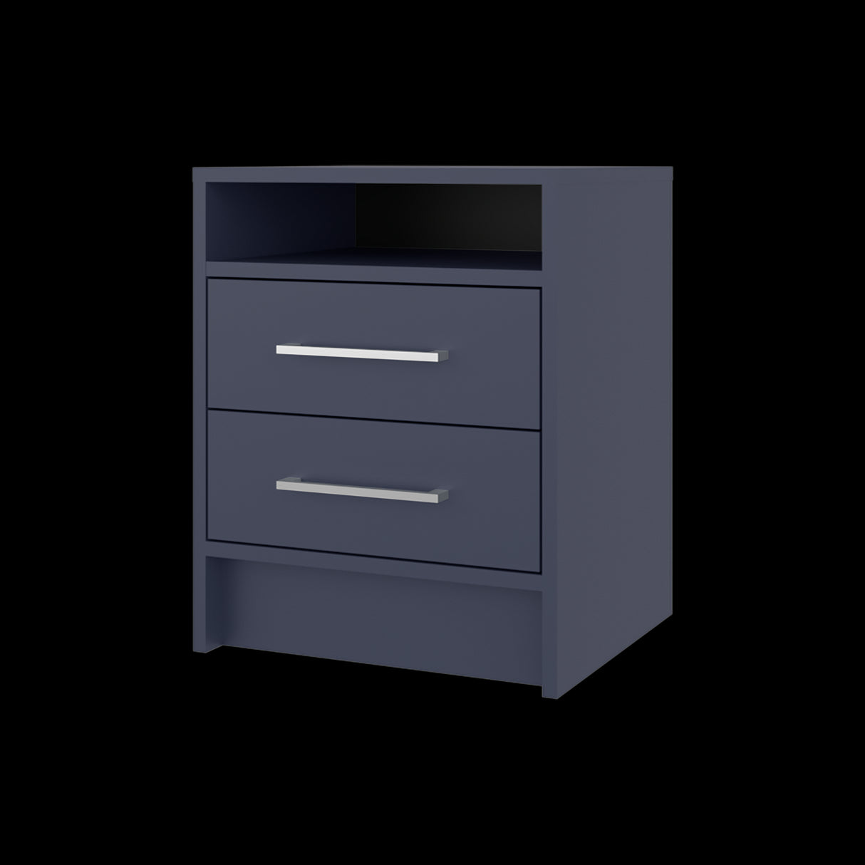 Mesa de Noche Eter Azul 40x50.7cm con Dos Cajones y un Entrepaño - MESAS DE NOCHE | Bylmo