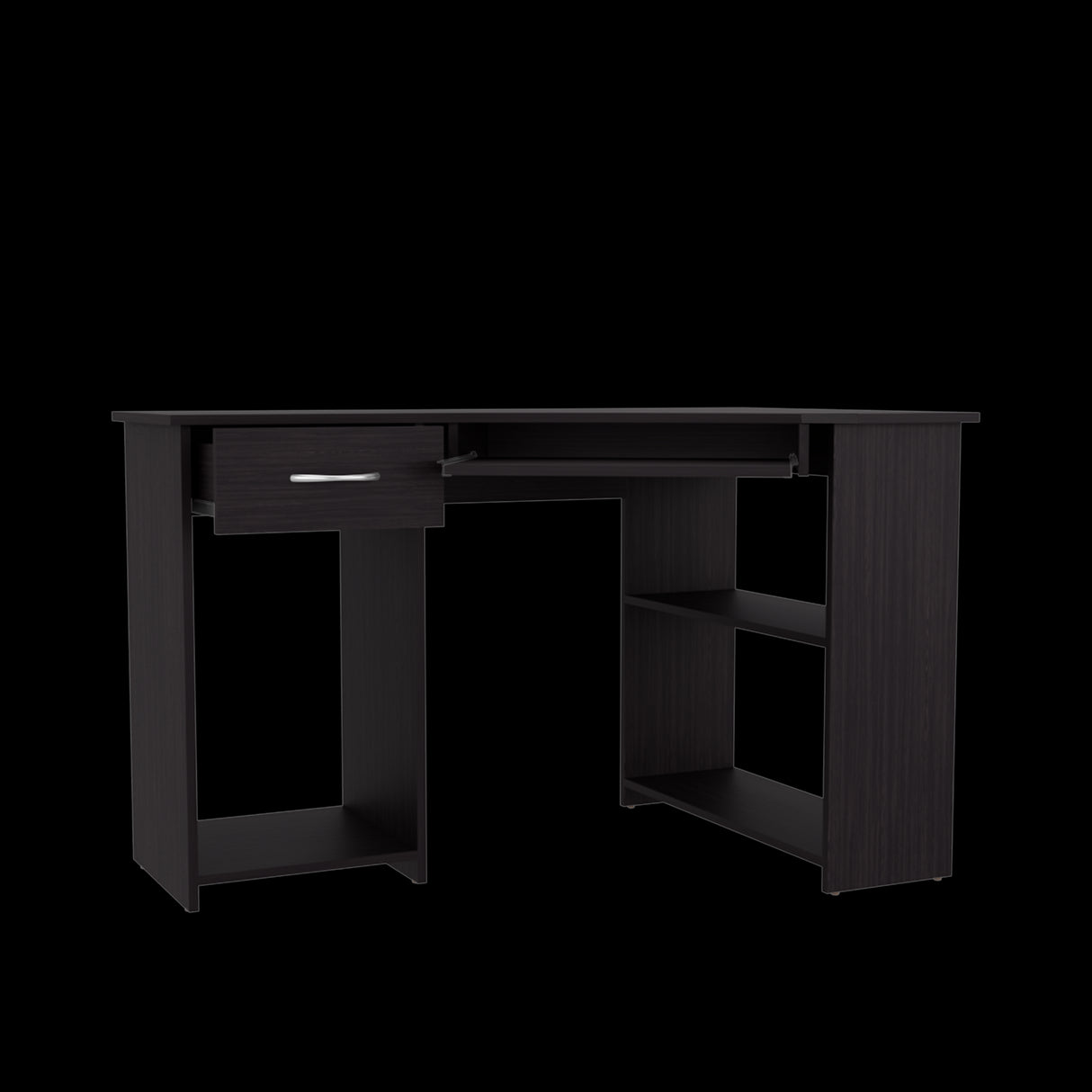 Escritorio Jasper Wengue 120x75cm con Un Cajón y con Organizador de Libros - ESCRITORIOS | Bylmo