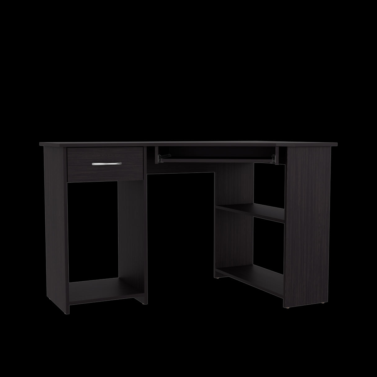 Escritorio Jasper Wengue 120x75cm con Un Cajón y con Organizador de Libros - ESCRITORIOS | Bylmo