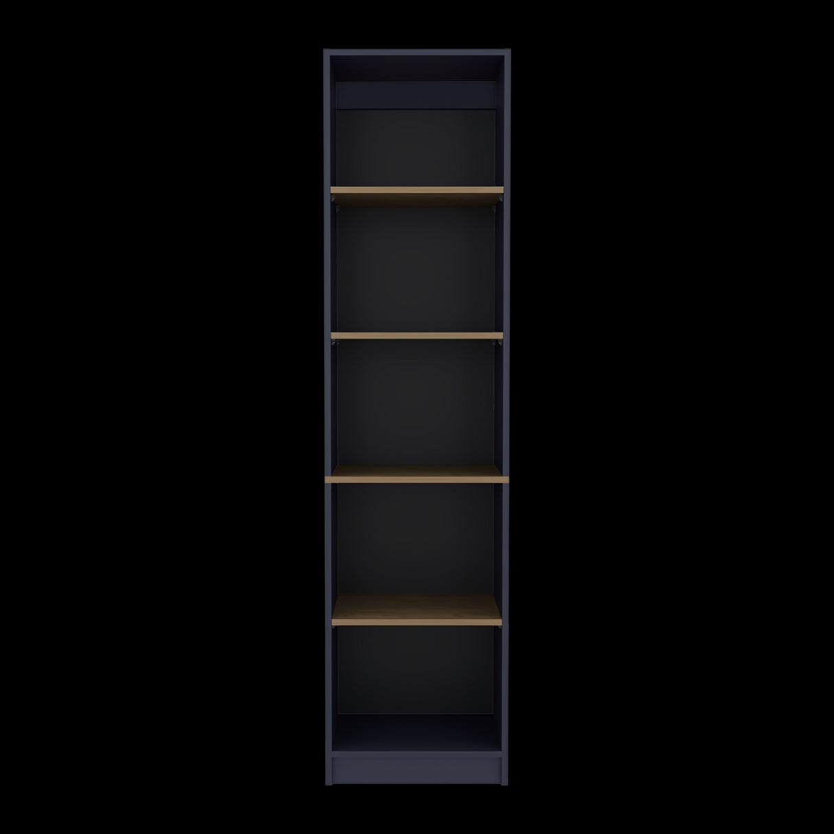 Biblioteca Home Azul y Fresno 45x180.6cm Rectangular con Cuatro Entrepaños y con Cinco Compartimientos - BIBLIOTECAS Y ESTANTERIAS | Bylmo
