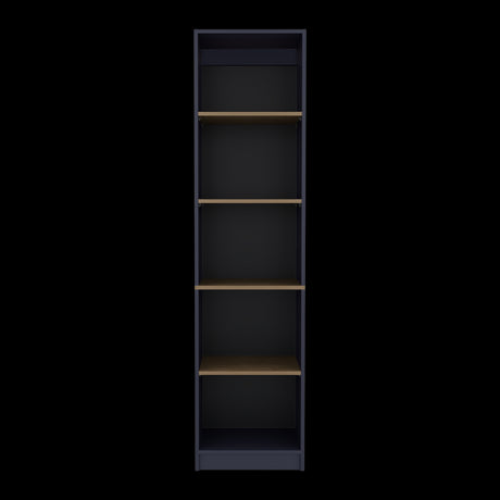 Biblioteca Home Azul y Fresno 45x180.6cm Rectangular con Cuatro Entrepaños y con Cinco Compartimientos - BIBLIOTECAS Y ESTANTERIAS | Bylmo