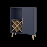 Bar Cueva Azul y Fresno Europeo 80x98cm con Un Portacopas y Con Doce Portabotellas - BARES | Bylmo