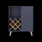 Bar Cueva Azul y Fresno Europeo 80x98cm con Un Portacopas y Con Doce Portabotellas - BARES | Bylmo