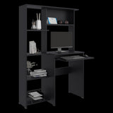 Centro de Computo Alden Eco Wengue 100x150cm con Organizador de Libros y sin Cajones - ESCRITORIOS | Bylmo