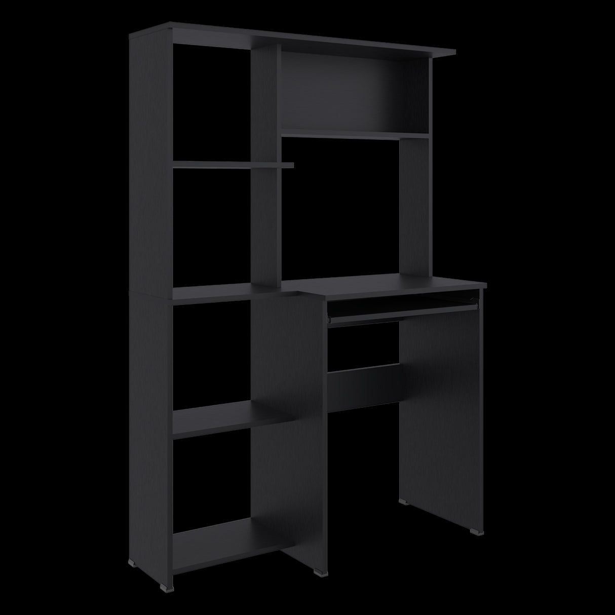 Centro de Computo Alden Eco Wengue 100x150cm con Organizador de Libros y sin Cajones - ESCRITORIOS | Bylmo