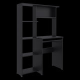 Centro de Computo Alden Eco Wengue 100x150cm con Organizador de Libros y sin Cajones - ESCRITORIOS | Bylmo