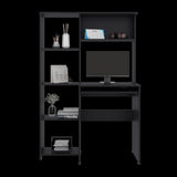 Centro de Computo Alden Eco Wengue 100x150cm con Organizador de Libros y sin Cajones - ESCRITORIOS | Bylmo