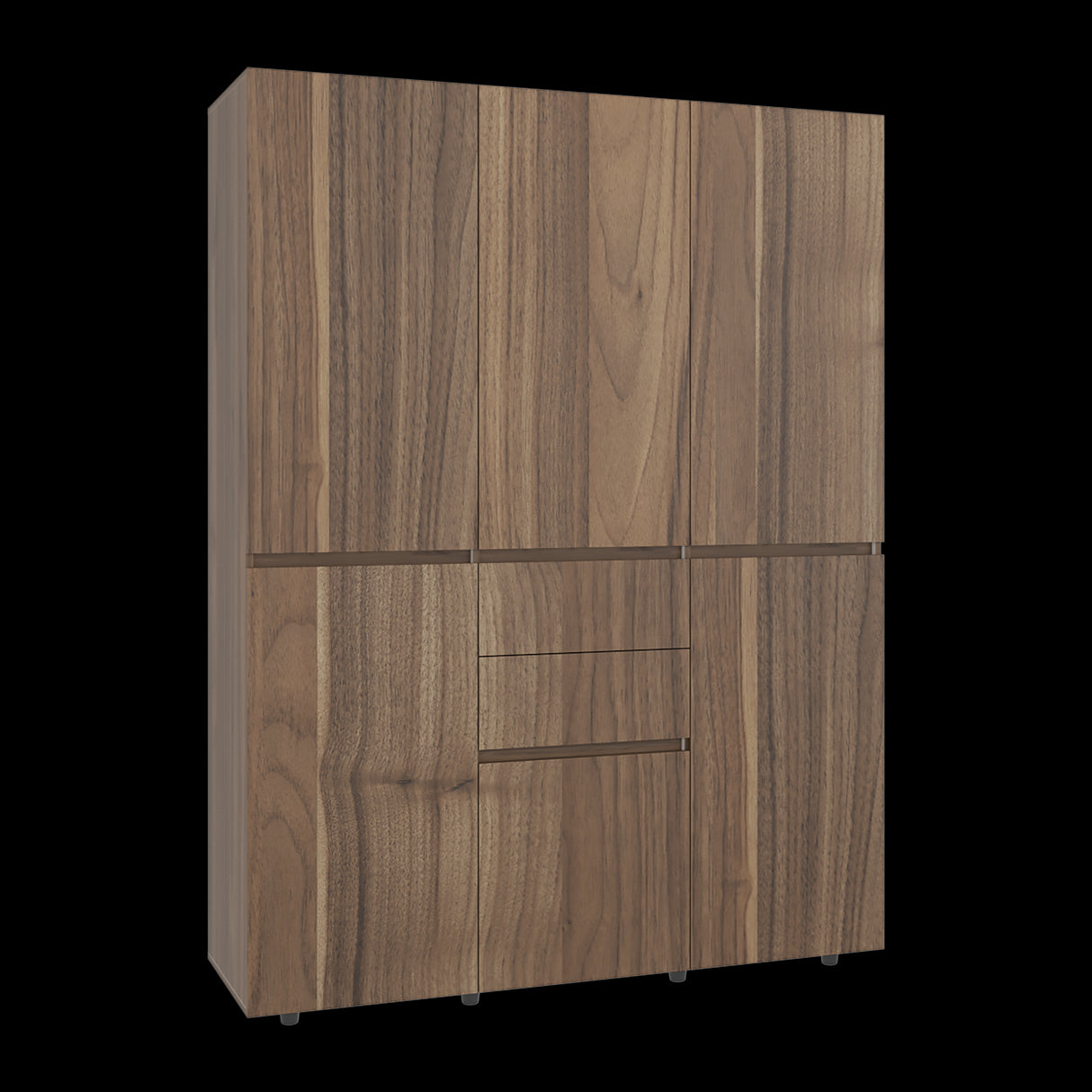 Closet Bea Gales y Blanco 150x200cm con Dos Cajones y con Seis Puertas - CLOSETS | Bylmo