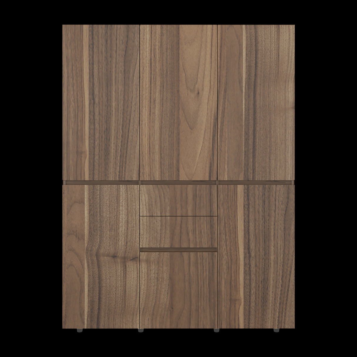 Closet Bea Gales y Blanco 150x200cm con Dos Cajones y con Seis Puertas - CLOSETS | Bylmo