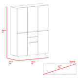 Closet Bea Gales y Blanco 150x200cm con Dos Cajones y con Seis Puertas - CLOSETS | Bylmo