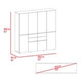 Closet Siruela Fresno Europeo y Blanco 200x200cm con Cuatreo Cajones y con Ocho Puertas - CLOSETS | Bylmo