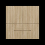 Closet Siruela Fresno Europeo y Blanco 200x200cm con Cuatreo Cajones y con Ocho Puertas - CLOSETS | Bylmo
