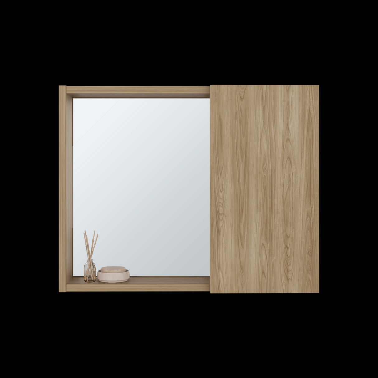 Gabinete de Baño Alessi Fresno 50.5x40.3cm con Espejo y con Un Entrepaño - GABINETES DE BANHO | Bylmo