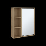 Gabinete de Baño Berkel Fresno 50x60cm con Espejo y con Dos Entrepaños - GABINETES DE BANHO | Bylmo