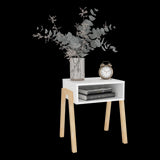 Mesa de Noche Pinetti Blanco 46x51cm con Un Compartimiento - MESAS DE NOCHE | Bylmo
